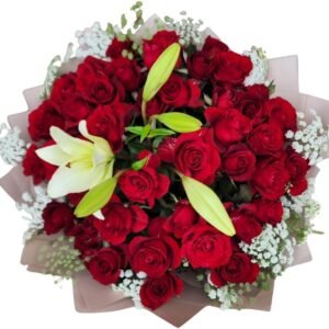 Un bouquet délicat et romantique pour une femme exceptionnelle.