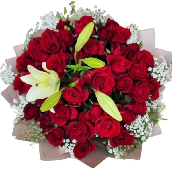 Un bouquet délicat et romantique pour une femme exceptionnelle.