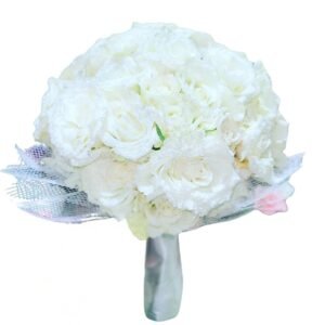 La pureté du blanc dans un bouquet lumineux et symbolique.