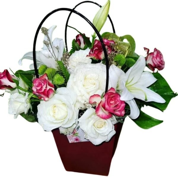 Un bouquet enjoué et coloré qui évoque le sourire de la vie.