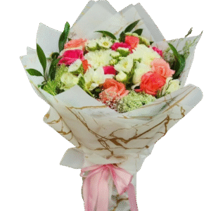 Un bouquet masculin tendre et chaleureux.