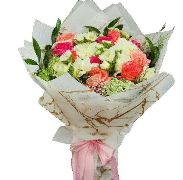 Un bouquet masculin tendre et chaleureux.