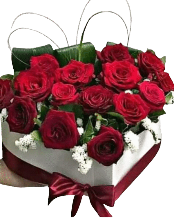 Un bouquet rouge passion et précieux.