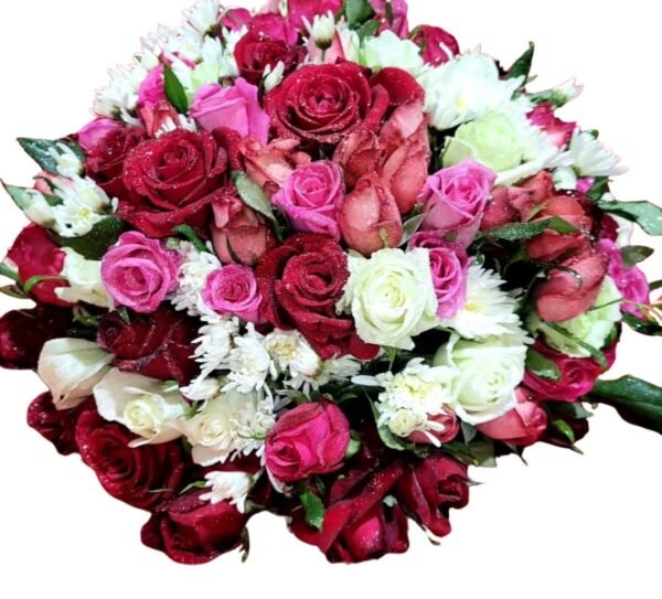 Un bouquet aux nuances marines et fraîches.